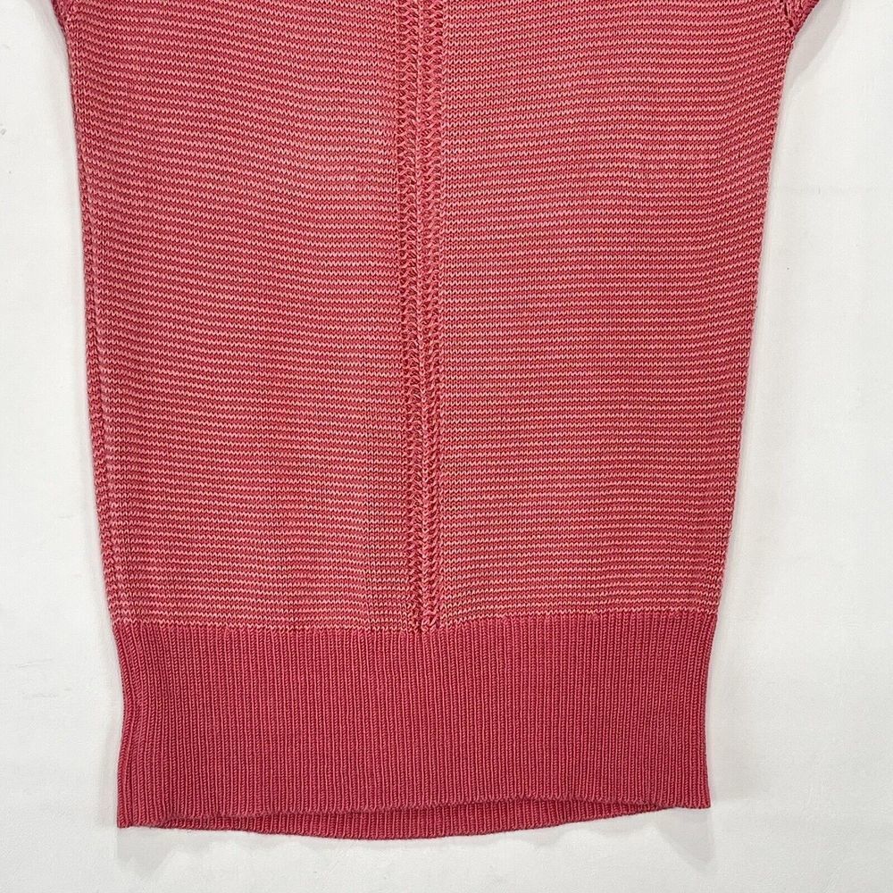 GUESS Los Angeles Womens Small Top Open Knit Coral Sweater - Picture 8 of 14